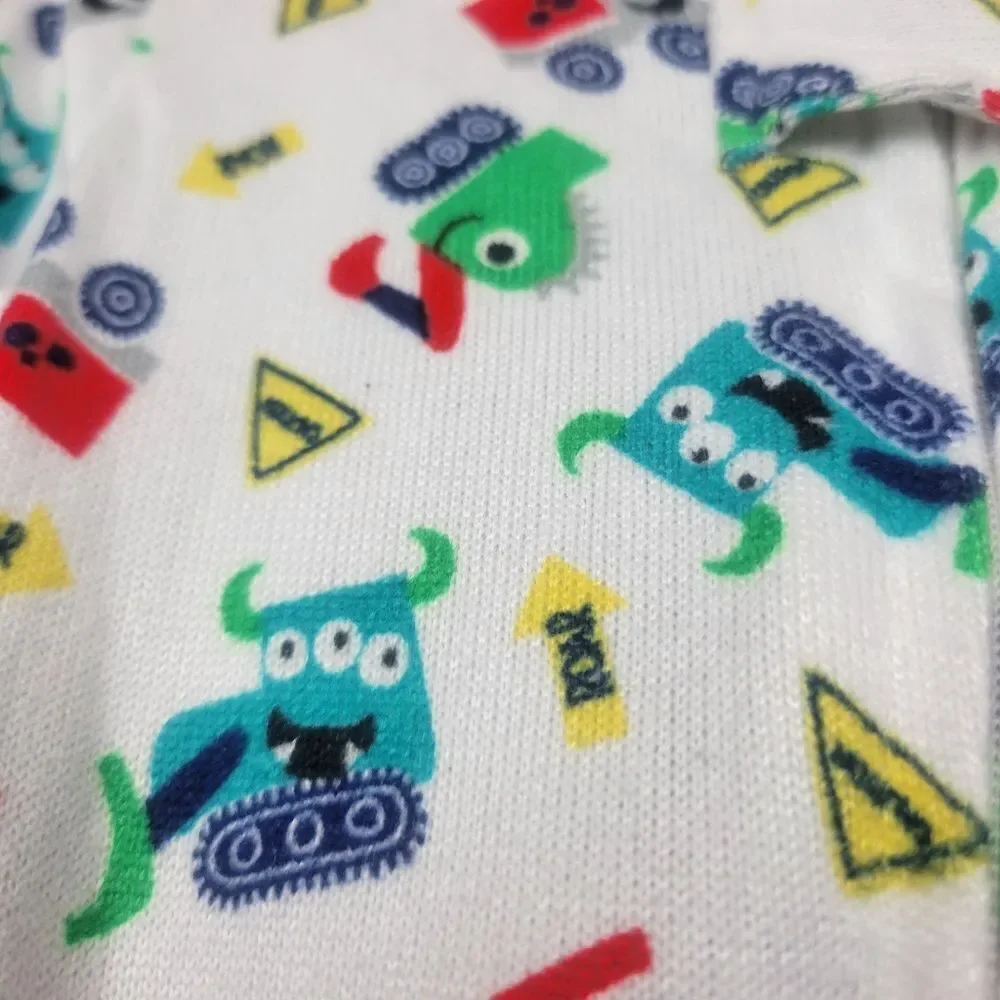Baby Boy Footless One Piece Knit Pajamas White Size 24m